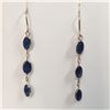 Image 1 : 14K Yellow Gold Blue Sapphires(2ct) Earrings (~weight 0.8g), Appraised Retail $1700