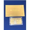 Image 1 : USA B. Franklin $100 24K Clad Wafer Bar, with certificate limited edition