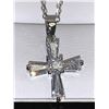 Image 1 : Ladie .925 Silver Swarovski Style Crystal Cross Pendanrt and Chain Set