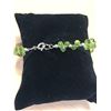 Image 2 : Natural  Briolette 15 Carat Peridot Ladies .925 Silver Bracelet with Appraisal $1,200.00