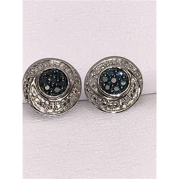 Ladies Round Cut .72 Carat Diamond Earring Set Appraisal $1,150.00