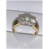 Image 2 : Ladies 14K Gold Stamped Triple Diamond 1.24 CARAT Solitaire Anniversary Ring with Appraisal $9,600.0