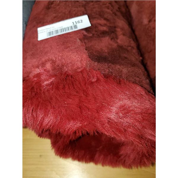 Ultra Plush Genuine Sheepskin 100 Pure Wool Pile, Single Auto Seat Cover - Red