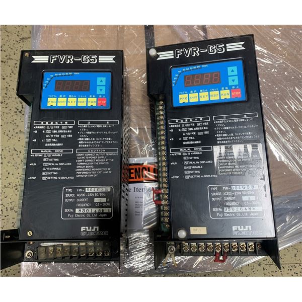 (2) Fuji Electric #FVR-004G5B_FVR-G5 Variable Frequency Drives