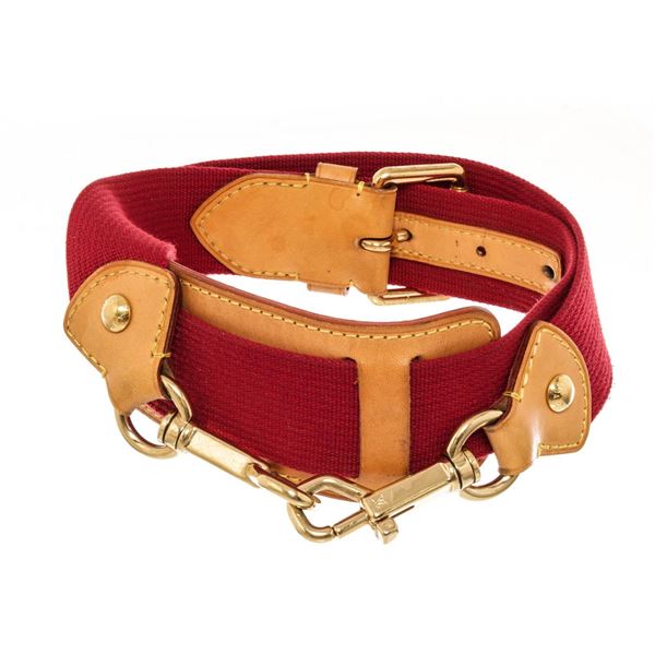 Louis Vuitton Red Leather Adjustable Strap