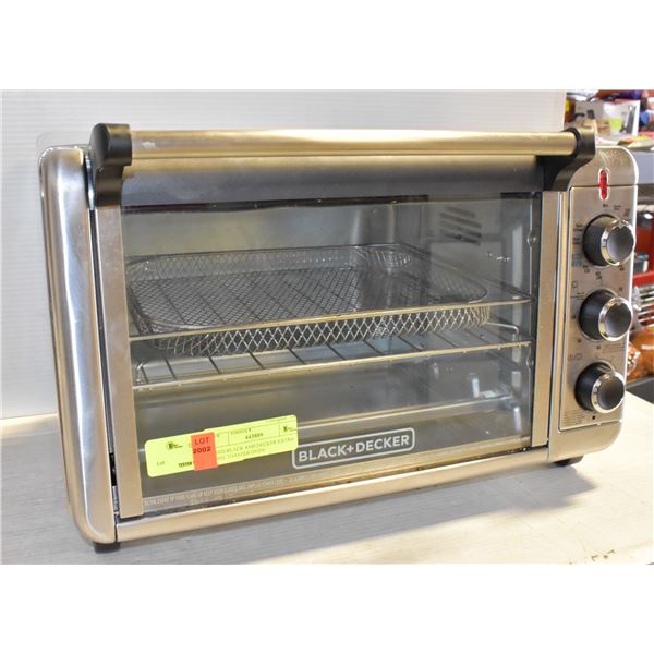 USED BLACK AND DECKER EXTRA WIDE TOASTER OVEN