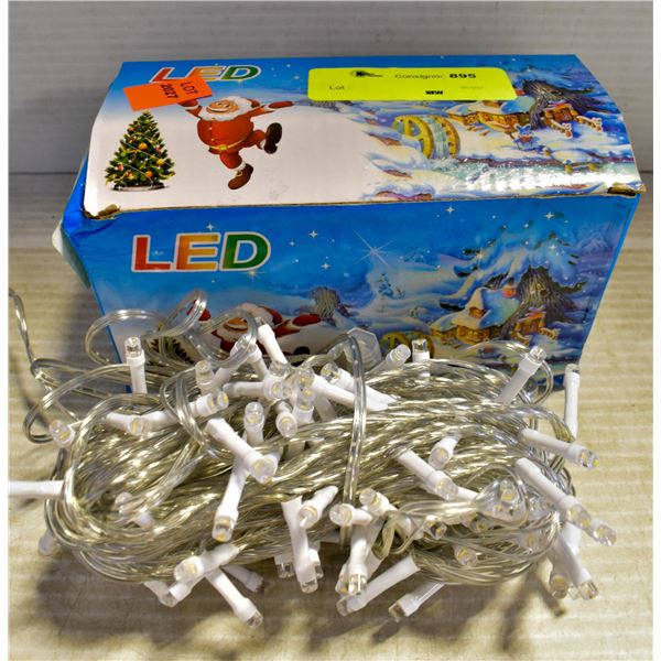 NEW REPACKED 33FT STRING LIGHTS, WHITE  COLOR, LED