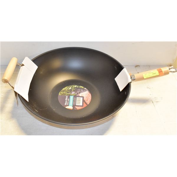 NEW NON-STICK CARBON STEEL 35CM WOK