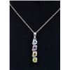 Image 1 : #367-GENUINE PERIDOT,CITRINE,TOPAZ, PENDANT NECKLA
