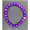Image 1 : #104-NATURAL PURPLE SIGILLATE BEAD BRACELET 8MM/7.