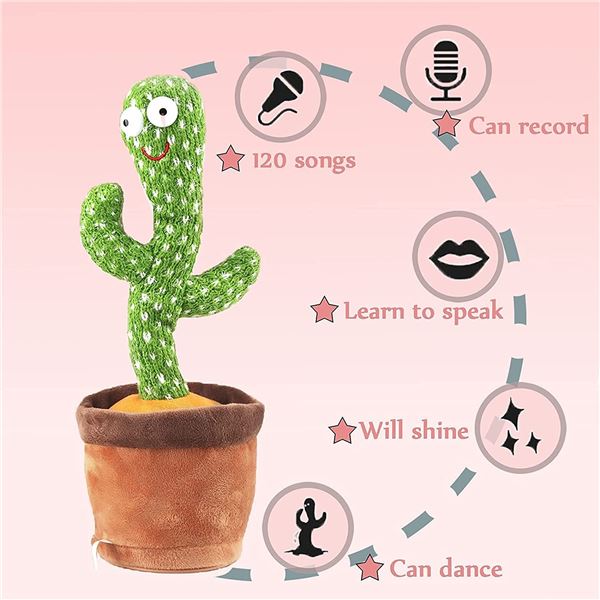 NEW SET OF 2 DANCING CACTUSES, BATTERY OPERATED