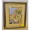 Image 1 : FRAMED WATERCOLOUR - MEDITERRANEAN SCENE