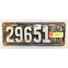 Image 1 : 1918 ALBERTA LICENSE PLATE