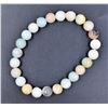 Image 1 : #100-NATURAL AMAZONITE BEAD BRACELET 8MM/7.5"