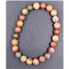 Image 1 : #89-NATURAL RED TURQUOISE BEAD BRACELET 8MM/7.5"