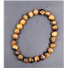 Image 1 : #97-NATURAL TIGER EYE BEAD BRACELET 8MM/7.5"