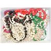 Image 1 : BOX OF BEADED NECKLACES FROM THE ESTATE