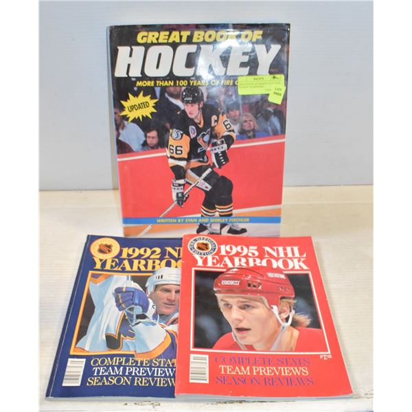 GREAT BOOK OF HOCKEY PLUS 92,95 HOCKEY YEARBOOKS