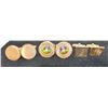 Image 1 : 3 PAIRS OF GOLD TONE CUFFLINKS, ONE CAN BE ENGRAVE