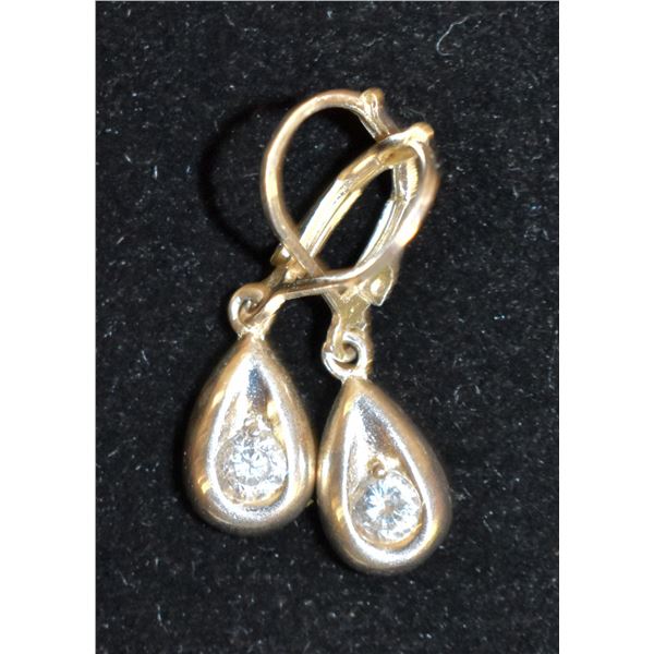 925 STERLING SILVER EARRINGS WITH CZ STONE