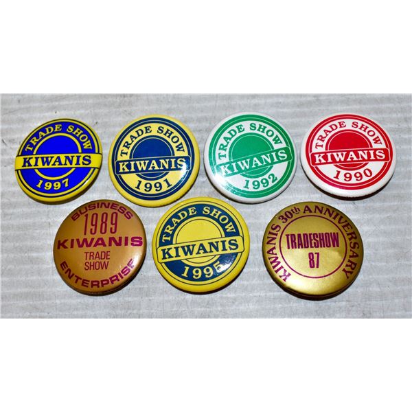 7 VINTAGE KIWANIS PINS