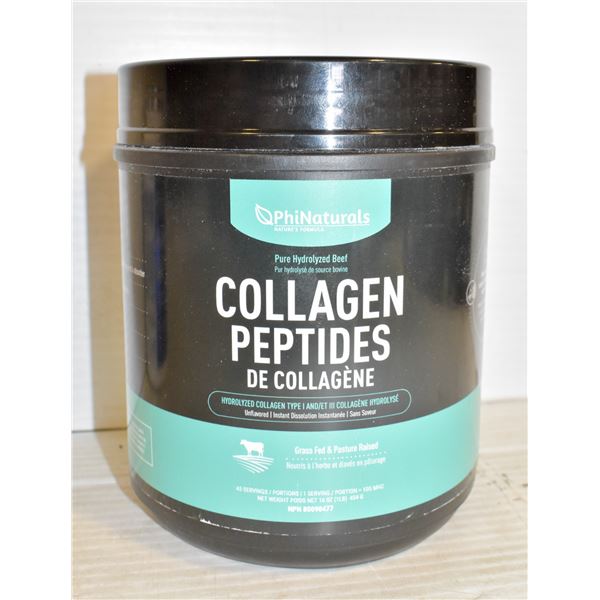 NEW BOTTLE OF PHI NATURALS COLLAGEN PEPTIDES, 454G