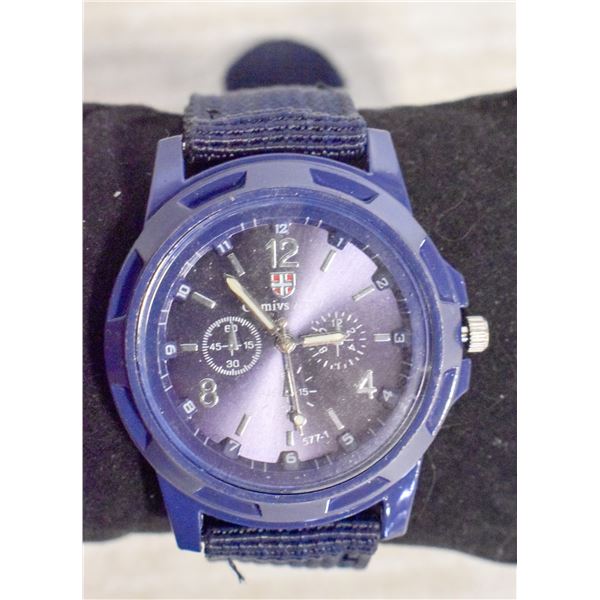 NEW GENIUS ARMY WATCH BLUE ON BLACK