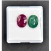 Image 1 : #249-RED RUBY & EMERALD GEMSTONE 20.10CT