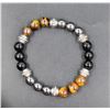 Image 1 : #169-TIGER EYE&MAGNETIC&HERMATITE BRACELET