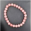 Image 1 : #93-NATURAL RHODOCHROSITE BEAD BRACELET 8MM/7.5"