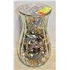 Image 1 : JEWELRY JAR FULL OF ASSORTED JEWELLERY