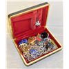 Image 1 : JEWELLERY BOX HARD SHELL FULL OF ASSORTED