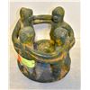 Image 1 : TERRA COTTA LARGE CIRCLE OF LIFE CANDLE HOLDER