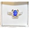 Image 1 : SAPPHIRE BLUE CZ RING