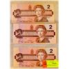 Image 1 : 3 1986 2 DOLLAR BILLS