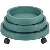 Image 1 : SUNGMOR PLANT CADDY WITH WHEELS, 3 PIECE, GREEN