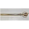 SILVER CURTAIN ROD WITH ROUND FINIAL ENDS