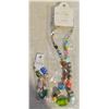 Image 1 : GLASS BEAD NECKLACE + BRACELET & EARRINGS