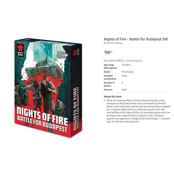 SEALED NIGHTS OF FIRE BATTLE FOR BUDAPEST SW