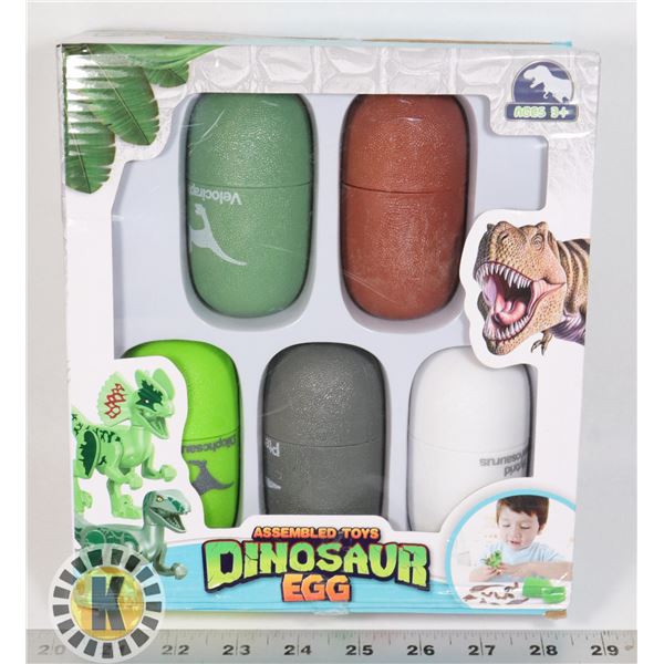 NEW 5PC DINOSAUR EGG BUILDING TOY SET