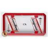 Image 1 : NEW RED FRAMED LICENSE PLATE GUARD