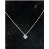 Image 1 : SILVER TONE AND DIAMOND STYLE NECKLACE IN BOX