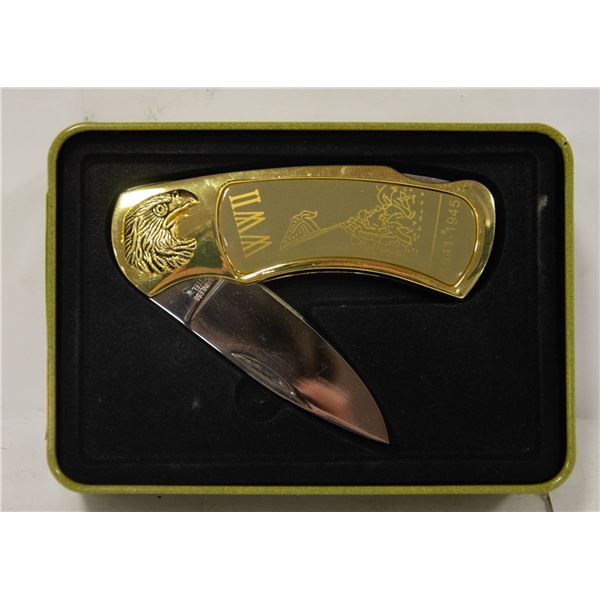 COLLECTOR WWII 1941 - 45 DESIGN FOLDING KNIFE