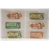 6 OLD CANADA $1 & $2 BANK NOTES, CIRCULATED