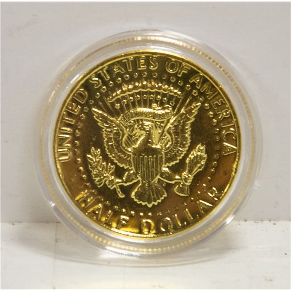 GOLD PLATED US HALF DOLLAR 1980