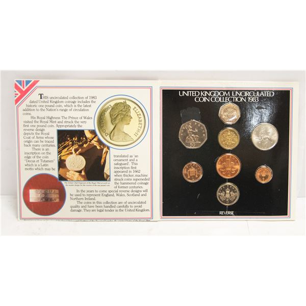 1983 GREAT BRITAIN 8 COIN MINT SEALED SET