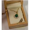 Image 1 : GENUINE MALACHITE W/STONES PENDANT