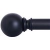 Image 1 : NEW 1-1/8" MATTE BLACK FINIAL CURTAIN ROD SET