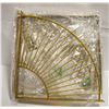 Image 1 : SET OF 4 NEW GOLDTONE WALL MOUNT CORNER SHELVES