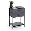 NEW BLACK 2 DRAWER NIGHTSTAND